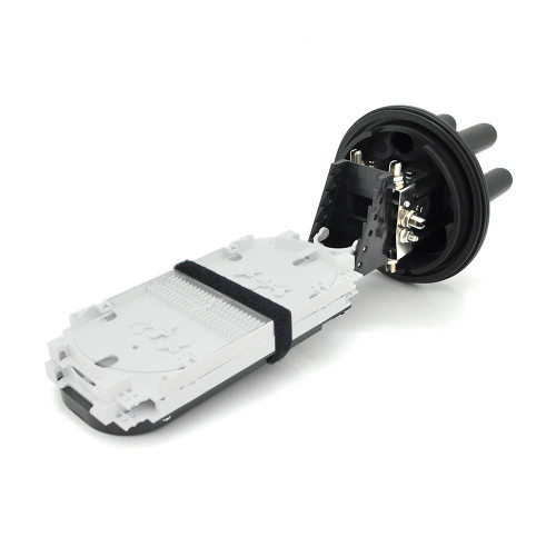 Муфта оптична Merlion ML-OP-F106H-96C, герметична, 5 вводів, до 4-х касет, до 96 зварок, матеріал PP