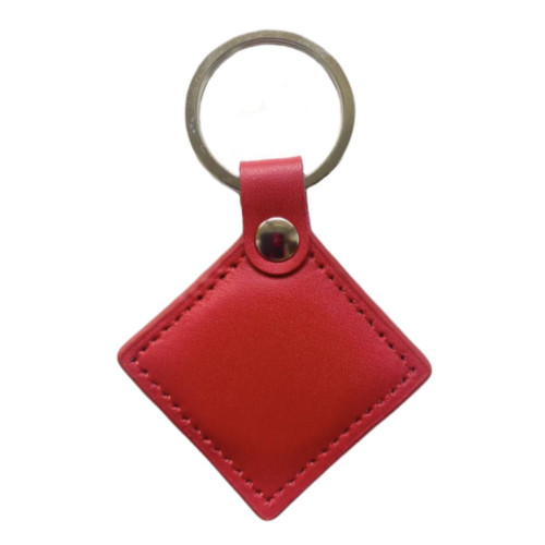 Безконтактний брелок IC MIFARE 13,56 МГц(MF-Leather ) у шкіряному чохлі, колір червоний