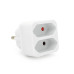 Розетка двійник без заземлення SQ-ZDB01/2, 2x2.5A(10A) 250V~Max, 1100W, White, 2Р, Q200