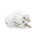 Вилка із заземленням кутова з кільцем, розбірна SQ-GP-003, 16А 220V, White, Q200