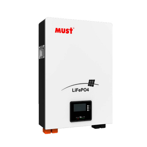 Акумуляторна батарея Must LiFePO4 25.6V 100Ah ( 450 x 400 x 140 ), 23kg, монтаж на стіну