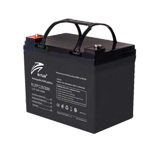 Акумуляторна батарея Ritar LiFePO4 12,8V 30Ah 384Wh BMS15@4S( 195 x 155 x 130)Q1