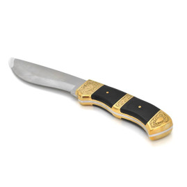 Ніж для кемпінгу SC-8114, Steel + black wood, Чохол