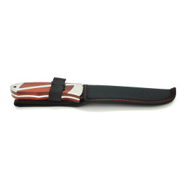 Ніж для кемпінгу SC-8118, Steel + brown wood, Чохол