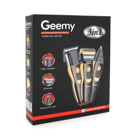 Машинка для стрижки волосся Gemei GM-595, 3 в 1(бритва+тример+стрижка), Box