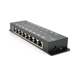 8-портовий POE-інжектор живлення, з 8xRJ45 портами Ethernet 10/100Мбіт / с, IEEE802.3af / at, 12-57V, PIN45 + / 78-