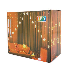 Гірлянди 6 Big Star + 6 Litle Star (White Hot), 3 метри, прозора ізоляція, BOX