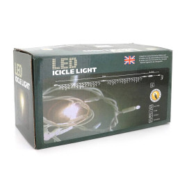 Гірлянда 120LED Дощ (Red/Green/Blue/Yellow), 1 режим, 3*0.5метра, біла ізоляція, BOX