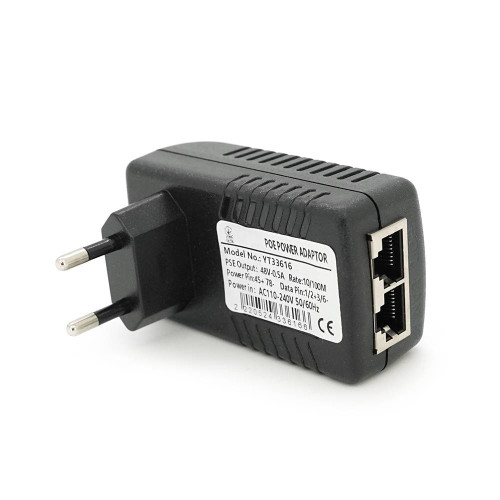 POE інжектор RITAR48V 0,5A (24Вт) 2 порти (RG-45 10/100Мбіт/с + RG-45 POE) Євро вилка