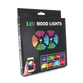 Комплект світлодіодної стрічки 5050 RGB 5 метрів USB+Bluetooth, Box