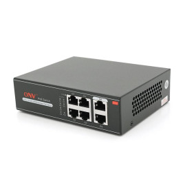 4х портовий PoE Full Gigabit комутатор ONV-H3064P, 4xPoe1000Мбіт + 2х1000 Мбіт, IEEE802.3af/at, загальна потужність 65 Вт