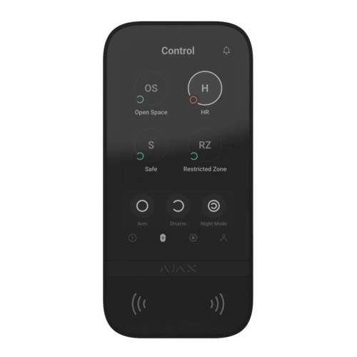 Безпроводова сенсорна клавіатура Ajax KeyPadTouchScreen black