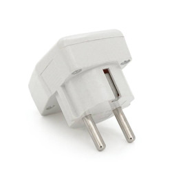 Вилка з вимикачем кутова YT-426A, 16A 250V, A105, White,