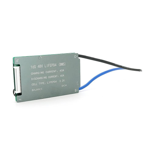 BMS плата Leiba LiFePo4 48V 16S 40A, алюмінієвий радіатор