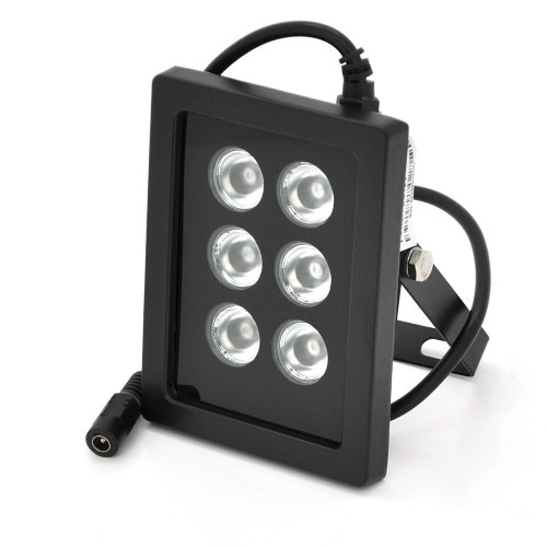 ІЧ-прожектор GY-IR90006. 12V, 6W, 6LED, IP66, 850Нм, кут огляду 90 °, дальність до 70м.