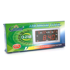 Настінний годинник VST-2168, з календарем та термометром, Green, Box