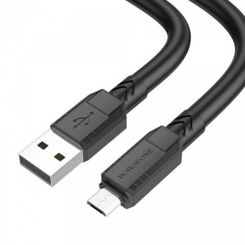 Кабель Borofone BX81, USB-Micro, 2.4A, довжина 1м, Black, BOX