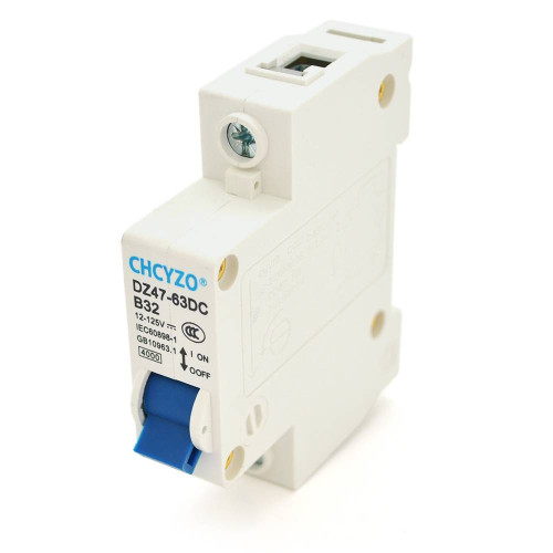 Автоматичний вимикач постійного струму CHCYZO DZ47-63DC-B32, 1P, 32A, 12-125V