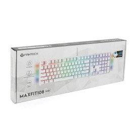 Клавіатура USB Fantech MK855RGB, довжина кабелю 135см, (Eng/Укр/Рус), White, 108к, Q10