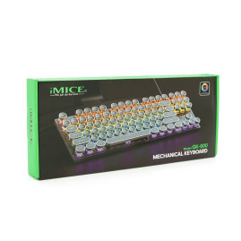 Клавіатура iMICE GK800 USB Wired (TYPE-C), довжина кабелю 100см, (Eng/Укр/Рус), White/Black, 87к