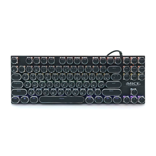 Клавіатура iMICE GK800 USB Wired (TYPE-C), довжина кабелю 100см, (Eng/Укр/Рус), White/Black, 87к