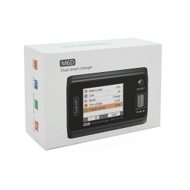 Зарядний пристрій ToolkitRC M6D, 2 канали, 500Вт, тип АКБ LiPo, LiHv, Li-ion, NiMh, LiFe, Pb, USB, роз'єм XT60, вхід 7-28В, вага 220г, без БП