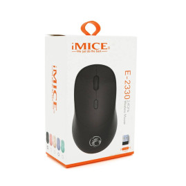 Миша бездротова iMICE E-2330, 4 кнопки, 800/1200/1600 DPI, 2.4Ghz 10м, Win7/8/10 Mac OS, 2*AAA, Black, COLOR BOX, Q50