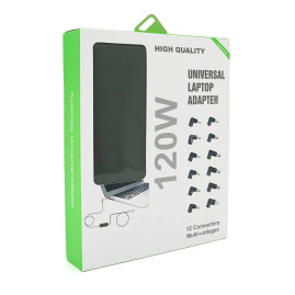 Універсальний БЖ 120W, High Quality, корпус - пластмаса, 12 роз'ємів + каб.живлення, BOX