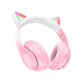 Бездротові навушники Bluetooth HOCO W42, White/Pink, Box