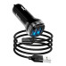 Набір АЗУ 12-24V HOCO Z40 + кабель Lighting, 2xUSB, 2.4A, кабель 1м, Black, Box