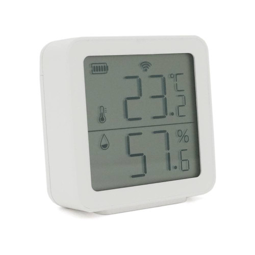Датчик температури та вологості TH05 Tuya, -5°С - 55С°, з екраном, Bluetooth 5.0 BLE, сумісний з Tuya, Smart Life, 38х38х12мм