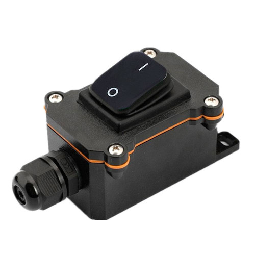 Вимикач зовнішнього монтажу, чорна кнопка, IP65, AC: 110-250V, 20A, Black