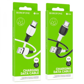Кабель Borofone BX84, USB-Type-C, 3A, довжина 1м, White, BOX