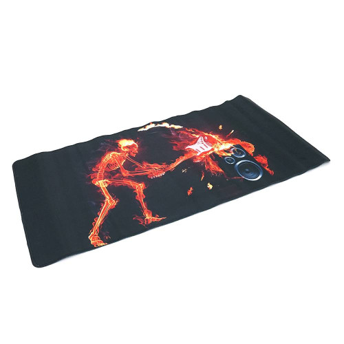 Килимок 400*800 тканинний "Fire musician" з боковою прошивкою, товщина 3 мм, колір Black-red, Пакет