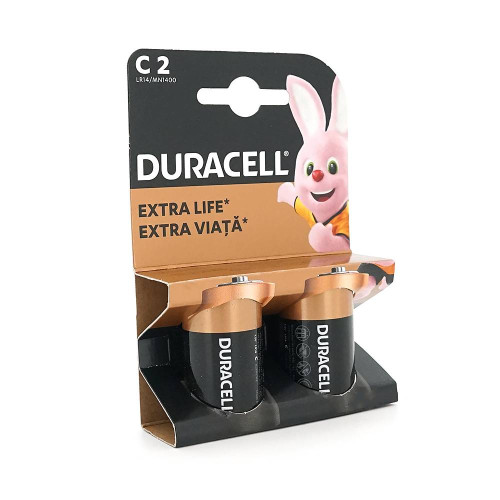 Батарейка DURACELL С/LR14/MN1400 KPN, 2шт у блістері, ціна за блістер