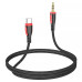 Кабель Borofone BL14 Jack 3.5mm(M) =>Type-C(M), 1м, Black, Box
