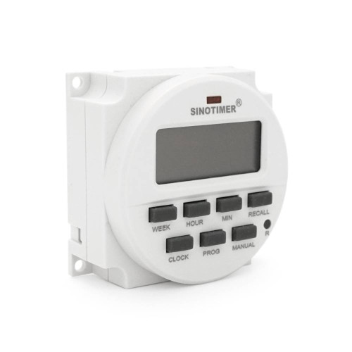 Таймер тижневий Sinotimer TM618H-2, програмований, 16А, 220V, 60х60х30 мм