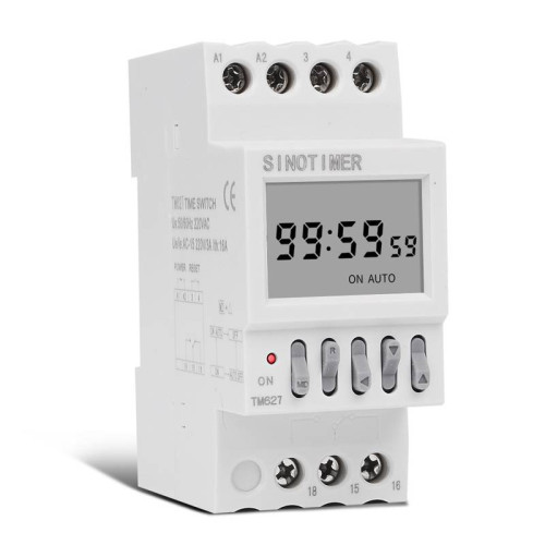 Реле часу Sinotimer TM627, на DIN-рейку, LCD, програмований, 16А, 220V, 82х68х36 мм