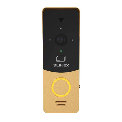 AHD панель виклику Slinex ML-20CRHD (black/gold), 2 Мп, EM-Marin зчитувач, кут огляду 115°, 45×130×24 мм