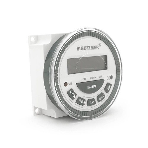 Таймер тижневий Sinotimer TM619-2, програмований, 16А, 200-250V, 60х60х30 мм