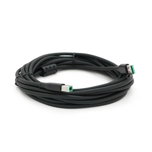 Кабель USB 2.0 VegGieg AM/BM, 5.0m, 1 ферит, Black, Q120