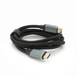 Кабель Type-C to Type-C (USB 3.2 GEN2 male to male), обплетення, Black, довжина 1м, підтримка 100W/10Gbps, 4K60HZ audio/video outpout, BOX