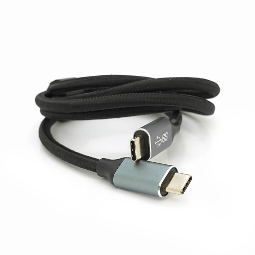 Кабель Type-C to Type-C (USB 3.2 GEN2 male to male), обплетення, Black, довжина 1м, підтримка 100W/10Gbps, 4K60HZ audio/video outpout, BOX