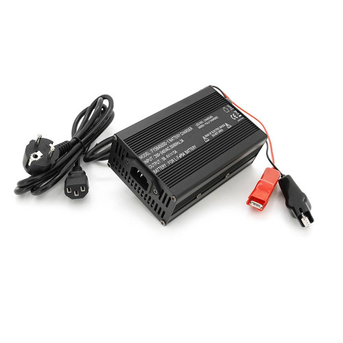 Зарядний пристрій для акумуляторів LiFePo4 48V(58,4V),16S,5A, крокодили,135x90x50mm