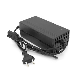 Зарядний пристрій для акумуляторів LiFePo4 36V(43.8V),12S,3A, штекер Triangle plug (T-tipe/C13/IEC), з індикацією/ 160x73x45 мм