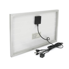 Сонячна панель 12W. Напруга 6В. Струм 2А. Вихід USB-A, mini-USB, micro-USB, DC 5.5×2.5 мм, DC 2.5×0.7 мм. 355×247×15 мм. 620 р.
