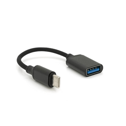 Перехідник KIN KY-242 USB2.0(AF) OTG - Type-C(M), 0.15m, Black, Box