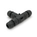 Кабельний T-розгалужувач EW-P20T-3P, під кабель 5-9 мм, 16A, 450V, Black