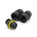 Кабельний з'єднувач EW-M16-3P, під кабель 7-10 мм, 3P, 17.5A, 450V, Black