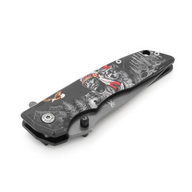 Ніж складаний Browning-DA80-1, ручка сталь з малюнком, довжина 225 мм, 265 гр, Box